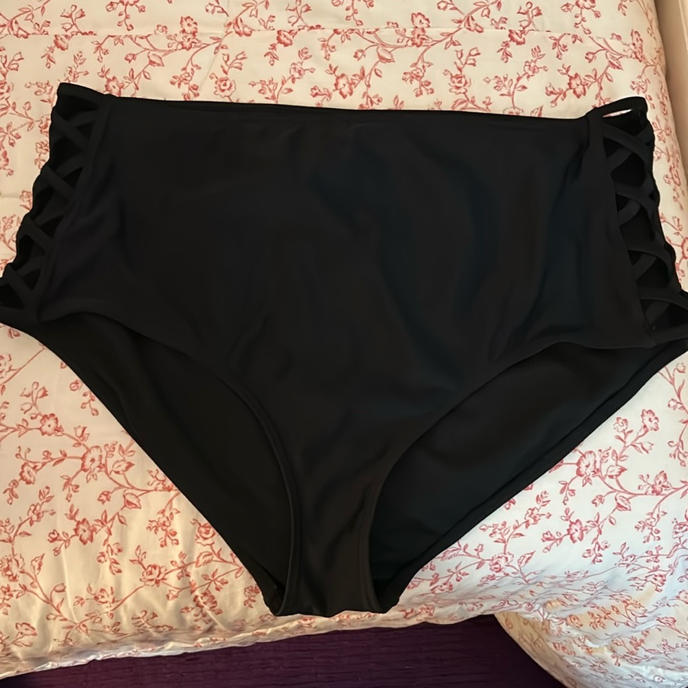 High waisted bathing suit bottom